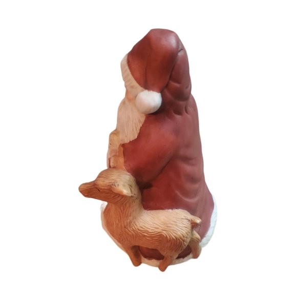 Vtg Hudson SANTA CLAUS CERAMIC FIGURINE MUSIC BOX Plays Here Comes Santa - Picture 4 of 7